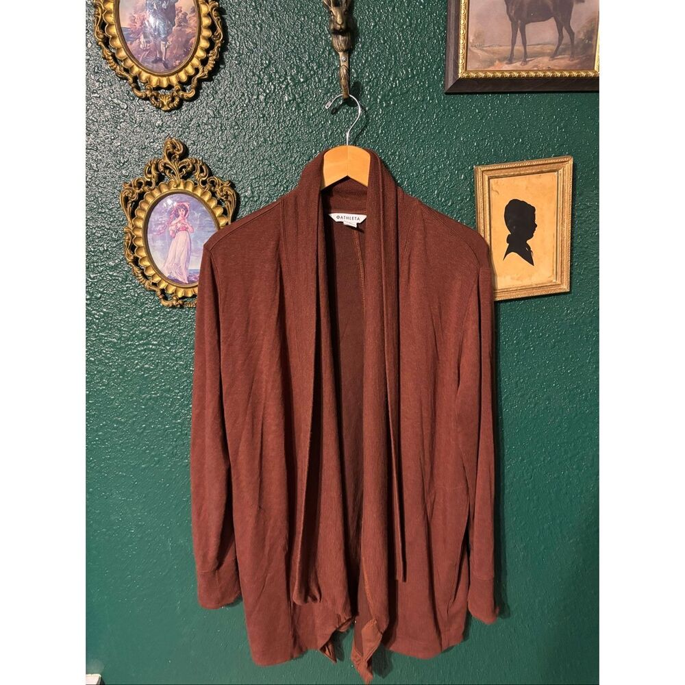 Athleta Women’s Rust Open Front Cardigan Sz Medium Pranayama II